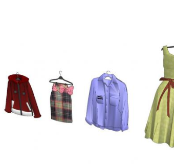 女士服装服饰SU模型下载_sketchup草图大师SKP模型