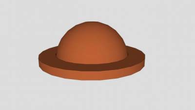 橘色帽子服饰SU模型下载_sketchup草图大师SKP模型