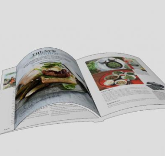 烹饪书籍SU模型下载_sketchup草图大师SKP模型