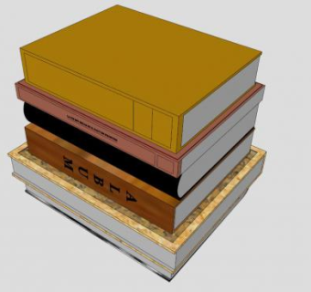 图书书籍SU模型下载_sketchup草图大师SKP模型