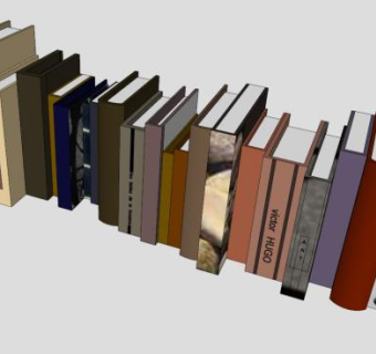 图书书籍杂志书库SU模型下载_sketchup草图大师SKP模型