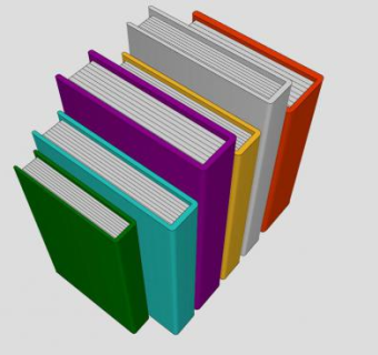 书籍课本书本SU模型下载_sketchup草图大师SKP模型