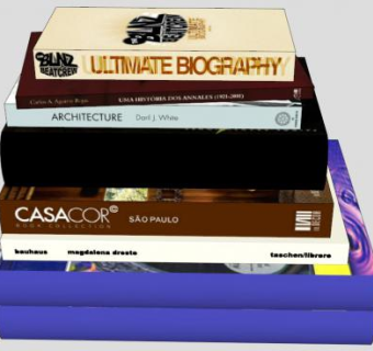 藏书书籍SU模型下载_sketchup草图大师SKP模型