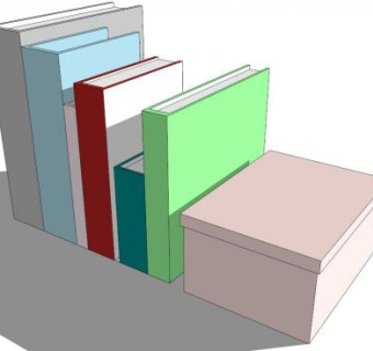 简易书本书籍SU模型下载_sketchup草图大师SKP模型