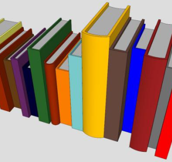 现代显示书籍SU模型下载_sketchup草图大师SKP模型