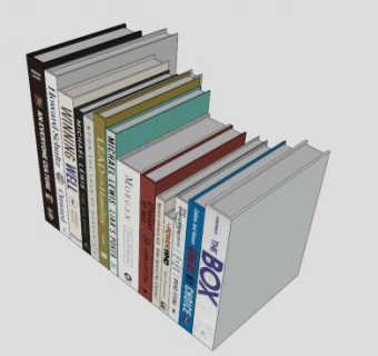 专业书籍书本SU模型下载_sketchup草图大师SKP模型