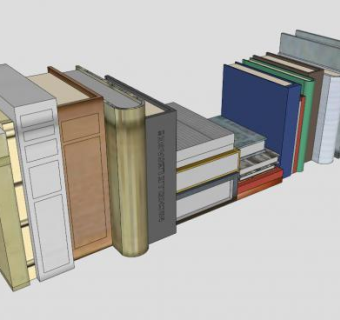 图书馆书籍SU模型下载_sketchup草图大师SKP模型