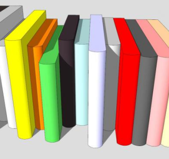 图书书本书籍SU模型下载_sketchup草图大师SKP模型