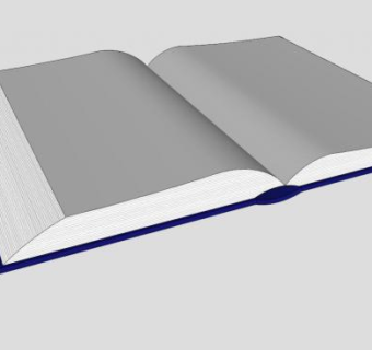 打开硬背书本SU模型下载_sketchup草图大师SKP模型