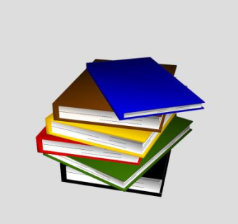 彩色书堆SU模型下载_sketchup草图大师SKP模型