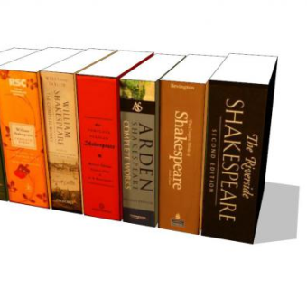 莎士比亚书籍SU模型下载_sketchup草图大师SKP模型