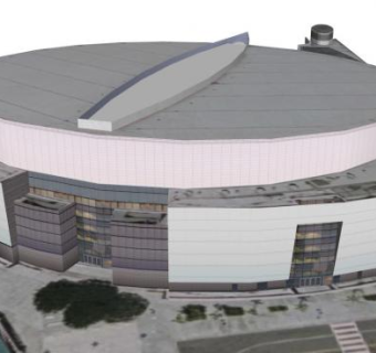 圆形体育馆建筑的SU模型设计_su模型下载 草图大师模型_SKP模型