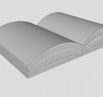 空白本子书本SU模型下载_sketchup草图大师SKP模型