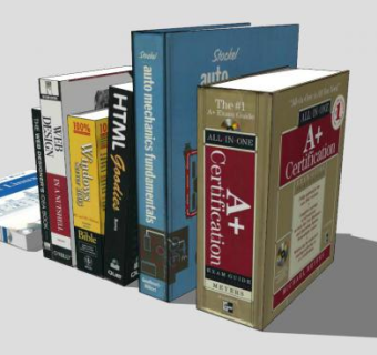 古老技术书籍SU模型下载_sketchup草图大师SKP模型