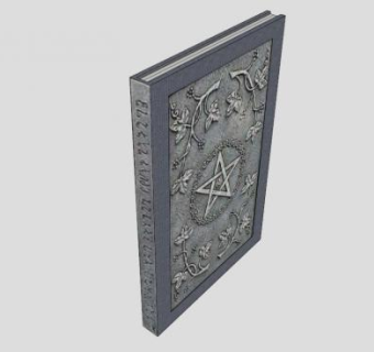 金属书本SU模型下载_sketchup草图大师SKP模型