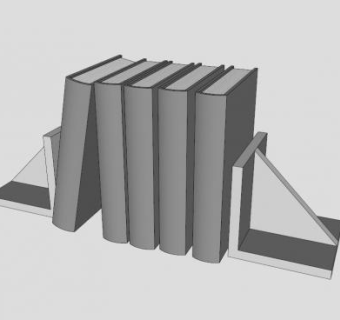 现代简约书籍SU模型下载_sketchup草图大师SKP模型