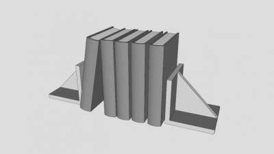 现代简约书籍SU模型下载_sketchup草图大师SKP模型