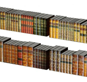 古旧书籍SU模型下载_sketchup草图大师SKP模型