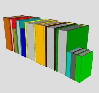 小型图书馆书籍SU模型下载_sketchup草图大师SKP模型
