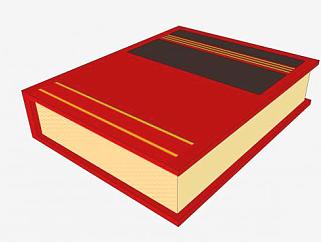 红色法律书籍SU模型下载_sketchup草图大师SKP模型