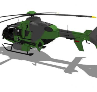 EC-635直升机的SU模型设计_su模型下载 草图大师模型_SKP模型