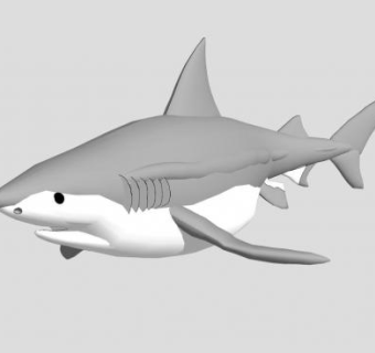 牛鲨白真鲨SU模型下载_sketchup草图大师SKP模型