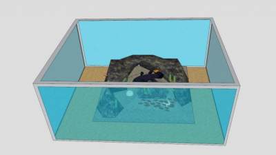 鱼缸金鱼缸SU模型下载_sketchup草图大师SKP模型