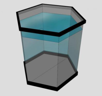六角鱼缸SU模型下载_sketchup草图大师SKP模型