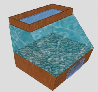 水族馆玻璃鱼缸SU模型下载_sketchup草图大师SKP模型