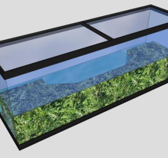 玻璃鱼缸水族馆SU模型下载_sketchup草图大师SKP模型