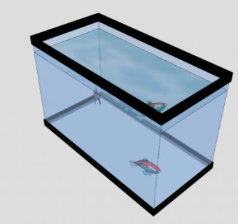 加仑水族箱鱼缸SU模型下载_sketchup草图大师SKP模型