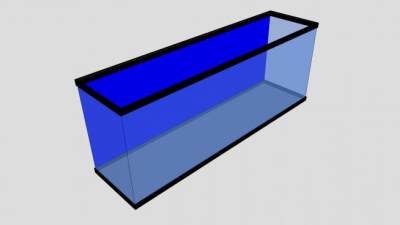加仑玻璃鱼缸SU模型下载_sketchup草图大师SKP模型