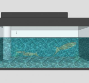 典型玻璃鱼缸SU模型下载_sketchup草图大师SKP模型