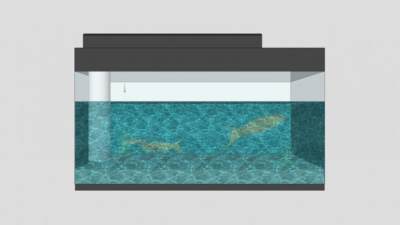典型玻璃鱼缸SU模型下载_sketchup草图大师SKP模型