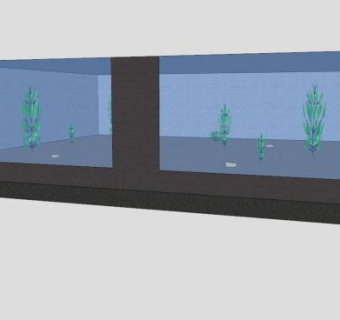 鲨鱼水族箱SU模型下载_sketchup草图大师SKP模型