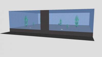 鲨鱼水族箱SU模型下载_sketchup草图大师SKP模型