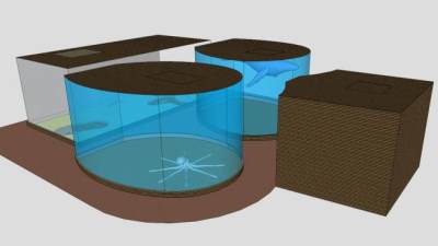 水族馆展览SU模型下载_sketchup草图大师SKP模型