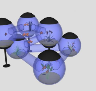 泡泡水族馆SU模型下载_sketchup草图大师SKP模型