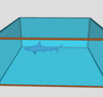 玻璃鱼缸鲨鱼池SU模型下载_sketchup草图大师SKP模型