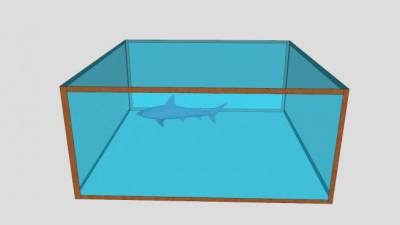 玻璃鱼缸鲨鱼池SU模型下载_sketchup草图大师SKP模型