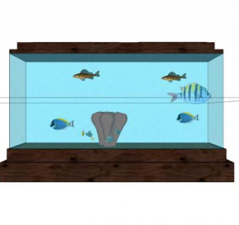 海水水族馆SU模型下载_sketchup草图大师SKP模型