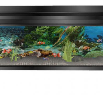 水族馆钢化玻璃鱼缸SU模型下载_sketchup草图大师SKP模型