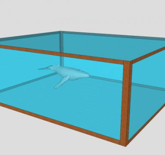 鱼缸里鲸鱼SU模型下载_sketchup草图大师SKP模型