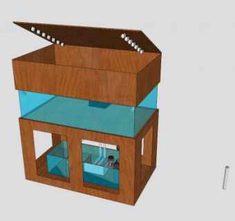 加仑水族馆SU模型下载_sketchup草图大师SKP模型