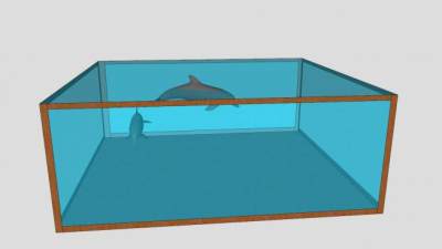 水族馆钢化鱼缸SU模型下载_sketchup草图大师SKP模型