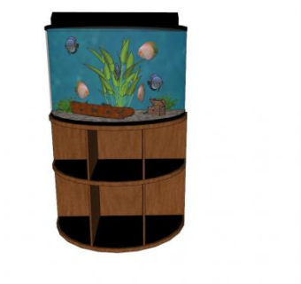水族馆半圆玻璃鱼缸SU模型下载_sketchup草图大师SKP模型
