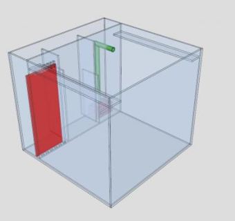 正方形背过滤鱼缸SU模型下载_sketchup草图大师SKP模型