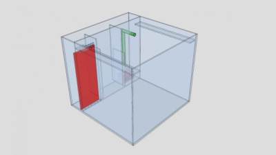 正方形背过滤鱼缸SU模型下载_sketchup草图大师SKP模型