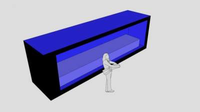 钢化鱼缸水族馆SU模型下载_sketchup草图大师SKP模型