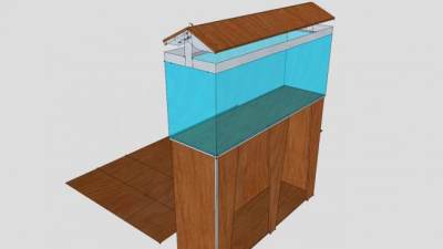 水族馆水族箱SU模型下载_sketchup草图大师SKP模型